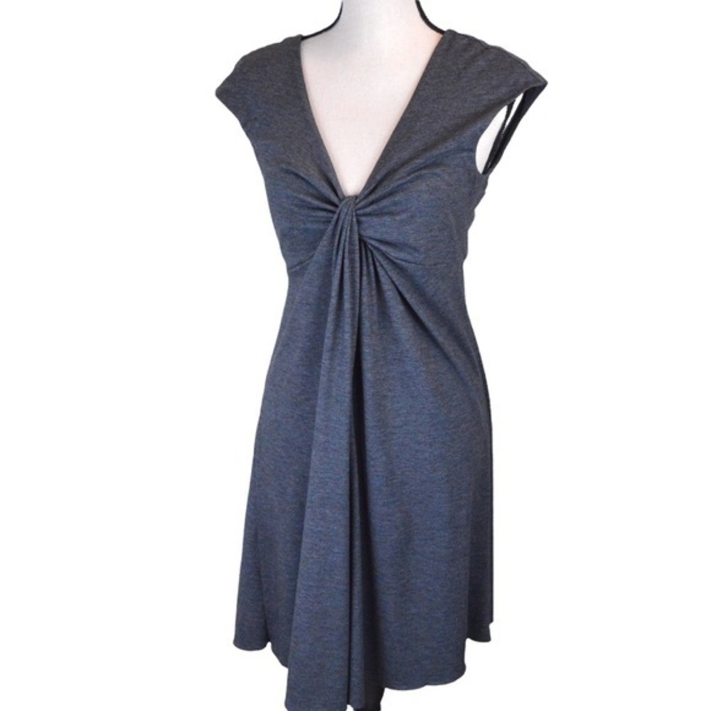 Express Soft Jersey Knit Twist Front Low Square Back Dress, Size Small